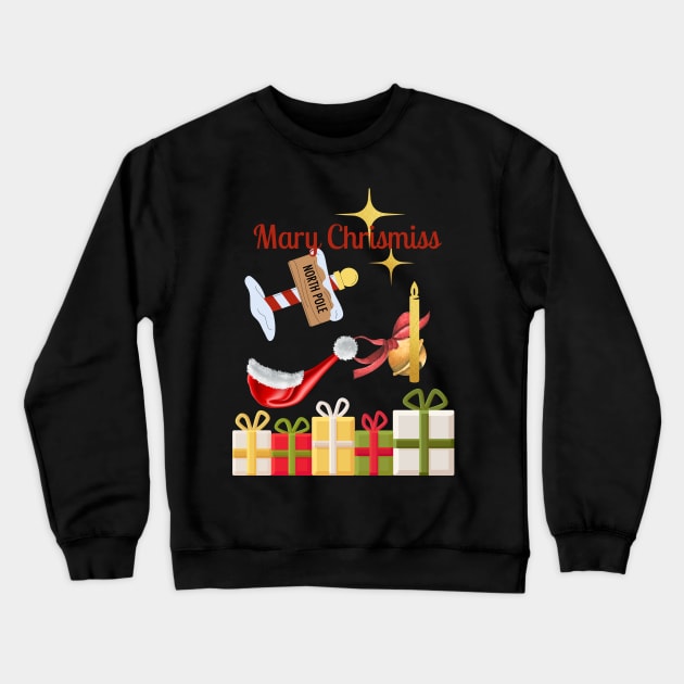 Ugly Christmas Sweater Crewneck Sweatshirt by TommySniderArt